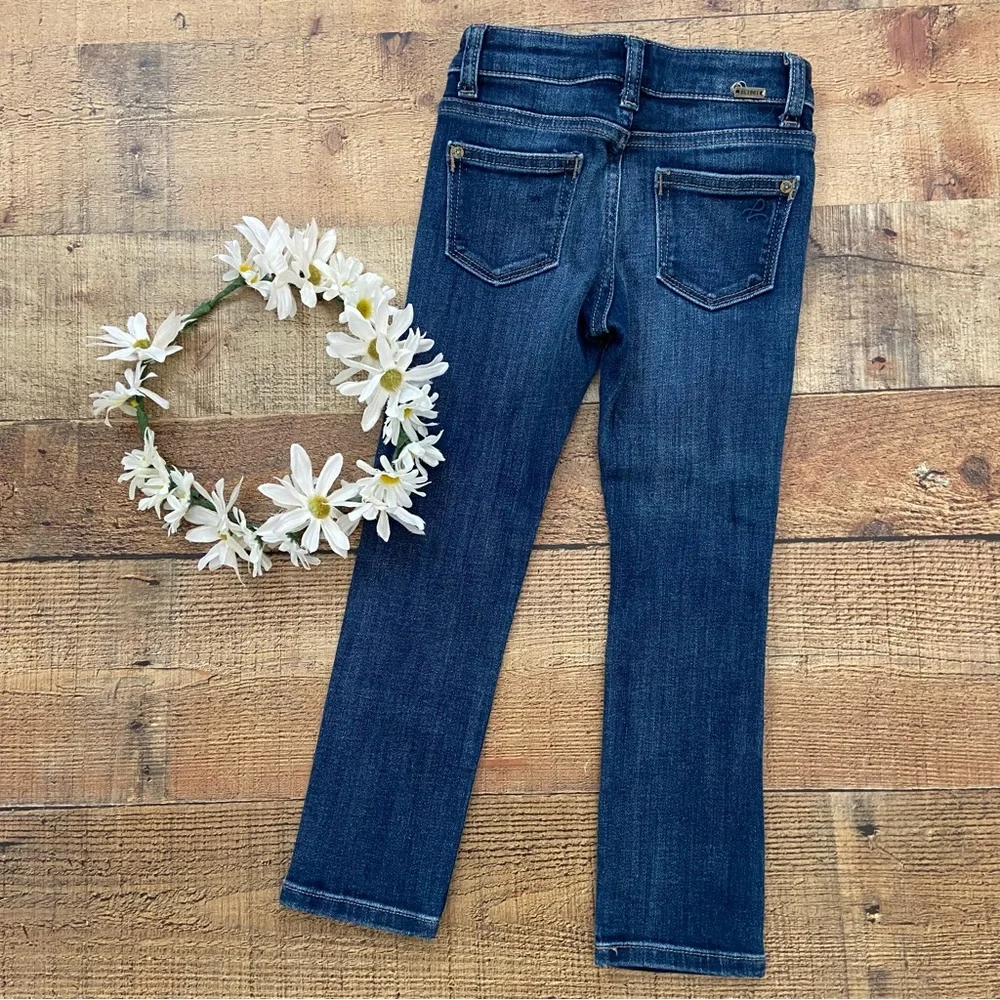 JEANS DL 1966 CHLOE Active X Skinny Distressed Jeans (Kids) Adjustable Waist